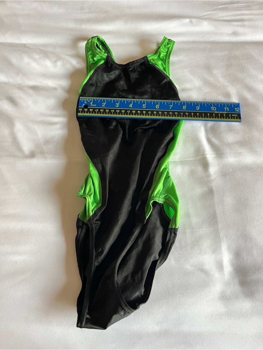 Speedo Fastskin FSII Recordbreaker Black & Lime Green Tech Suit Size 28 - Picture 9 of 14